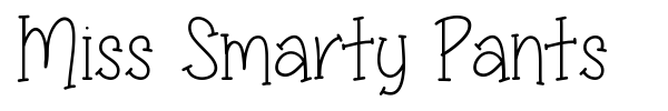 Miss Smarty Pants font preview